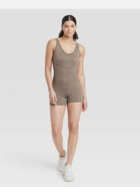 JoyLab Women's Stretch Seamless Short Active BodysuitSize XL